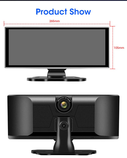 10/11.26" 4K Dash Cam — Dual Lens Car DVR with Wireless CarPlay, Android Auto, GPS & WiFi Video Recorder