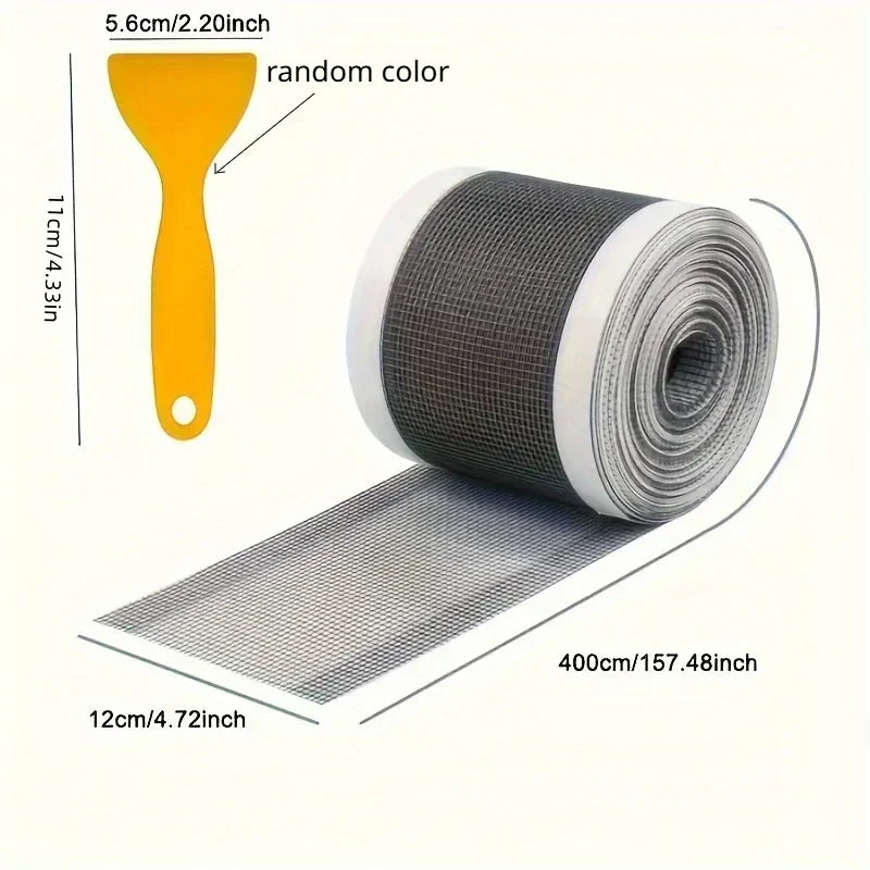 Cuttable Shower Drain Hair Catcher Mesh Sticker – 12cm x 4m Disposable Anti-Clog Filter for Bathroom & Kitchen Sink Drain Protection