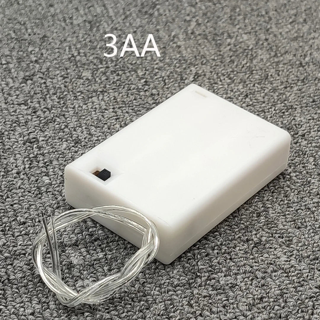 3x AA Battery Holder Case with Switch & USB Interface – 4.5V Portable Battery Box for DIY Electronics Power Supply