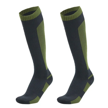 Knee High Waterproof Socks – Hiking, Wading, Outdoor Camping, Cycling, Skiing & Mountaineering Warm Long Socks