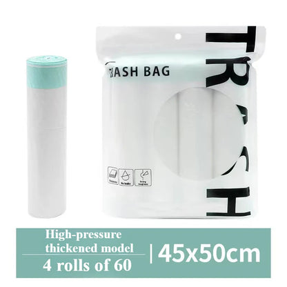 Garbage Bags with Drawstring – Transparent Disposable Bags for Household, Kitchen & Dorm Use, 3 Size Options
