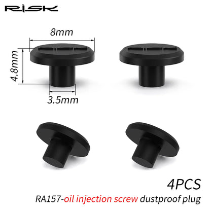 4PCS RISK Road Bike Disc Brake Bleed Nipple Caps – Dustproof Oil Nozzle Covers for Shimano R7170 / R8170 Bicycle Maintenance Parts
