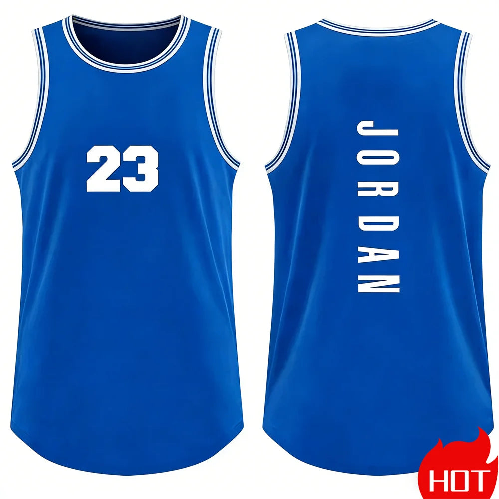 Men’s Sleeveless Tank Top – Running & Basketball Vest with Smiley Face Graphic, Summer Casual Sportswear