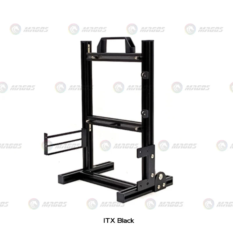 Aluminum Open Frame PC Case – Supports ITX/MATX/ATX Motherboards, Vertical Gaming Cabinet for DIY & Water Cooling Builds