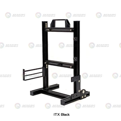 Aluminum Open Frame PC Case – Supports ITX/MATX/ATX Motherboards, Vertical Gaming Cabinet for DIY & Water Cooling Builds