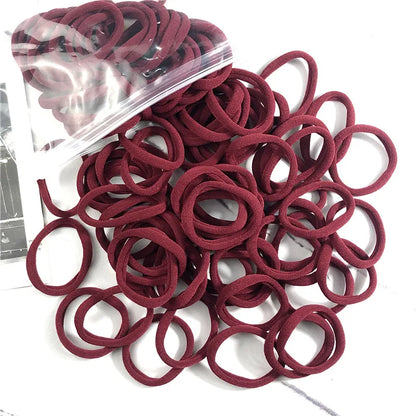 20/50PCS Hair Bands for Women & Girls - 4cm Elastic Rubber Ties, Simple Ponytail Holders & Hair Accessories