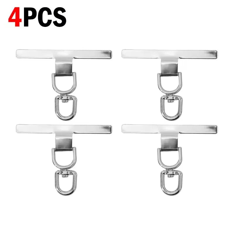 Upgraded 360° Rotatable Metal Phone Tether Tab Clip – Stainless Steel Cellphone Lanyard Patch Safety Connector (1–4 Pcs)
