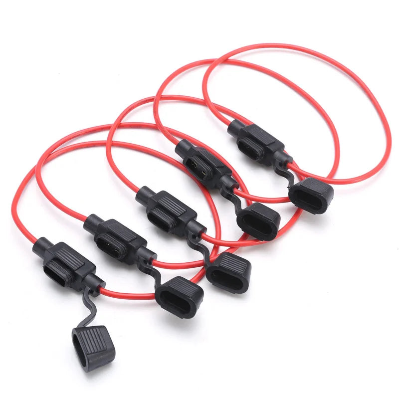 Mini Blade Car Fuse Holder Adapter Box - 12V 30A In-Line Cutoff Switch Socket, Splash-proof, Damp Proof, Waterproof Fuse Socket