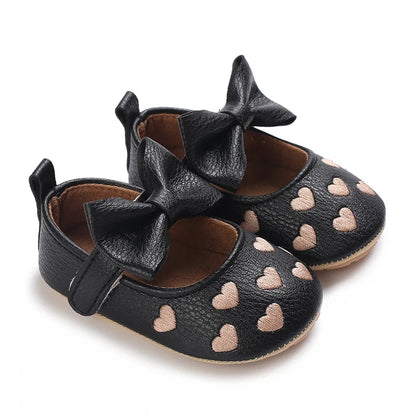 Baby Girl Princess Pre-Walker Shoes - Breathable Flower Bow Soft Sole Casual Sports Footwear 0–1 Year