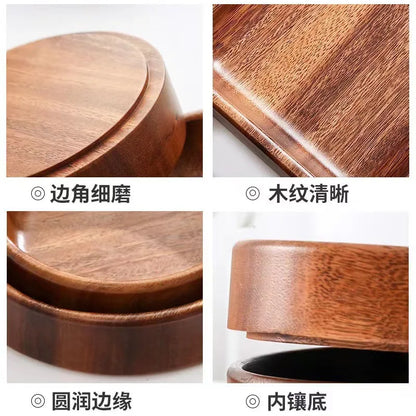Walnut Wooden Boat Bowl – Vintage Solid Wood Salad & Fruit Bowl for Home Kitchen Storage