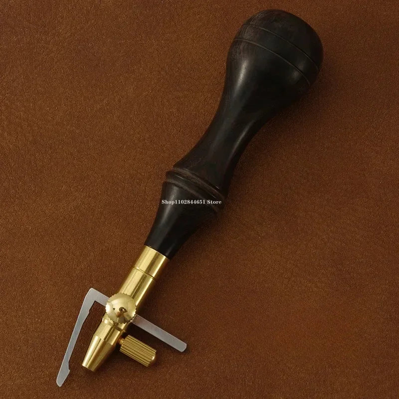 Adjustable Leather Grooving & Marking Tool – Multi-Function Cutter Head for DIY Leathercraft & Edge Carving