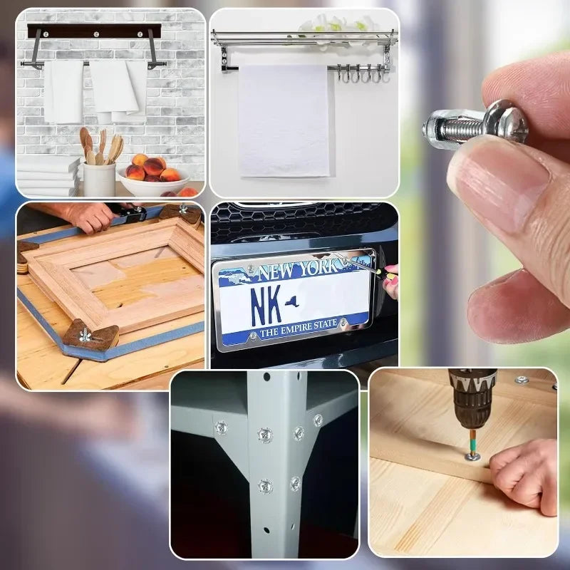 Petal Screw Jack Nuts & Expansion Plugs – Curtain Clamp, Rivet Lock Bolt, and Wall Fasteners