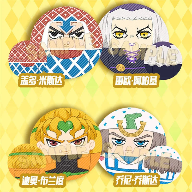 Anime Bruno Buccellati & Leone Abbacchio Cosplay Keychain Badge Plush Pendant – Cartoon Costume Accessory Prop