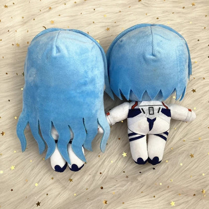20cm Ayanami Rei Plush Toy – Kawaii Evangelion Anime Doll, Soft EVA Stuffed Plush for Room Decor & Gifts