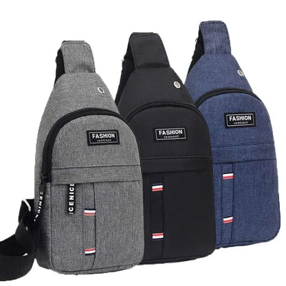 2023 New Chest Bag – Men’s Simple Nylon Fashion Waterproof Messenger Pack, One Shoulder Crossbody Bag