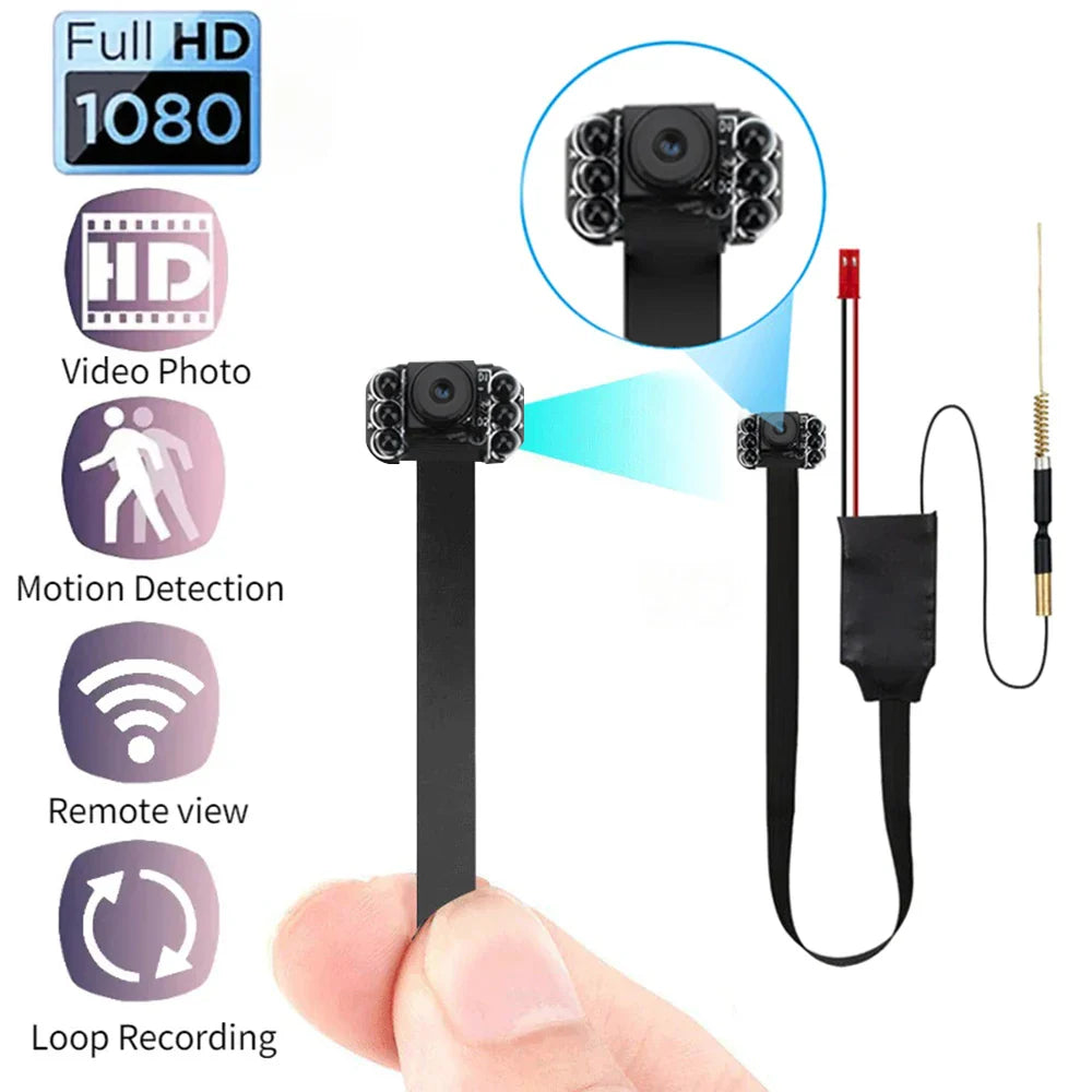 Mini WiFi Security Camera — 4K/1080P HD Wireless Night Vision Camcorder with Voice and Video Surveillance