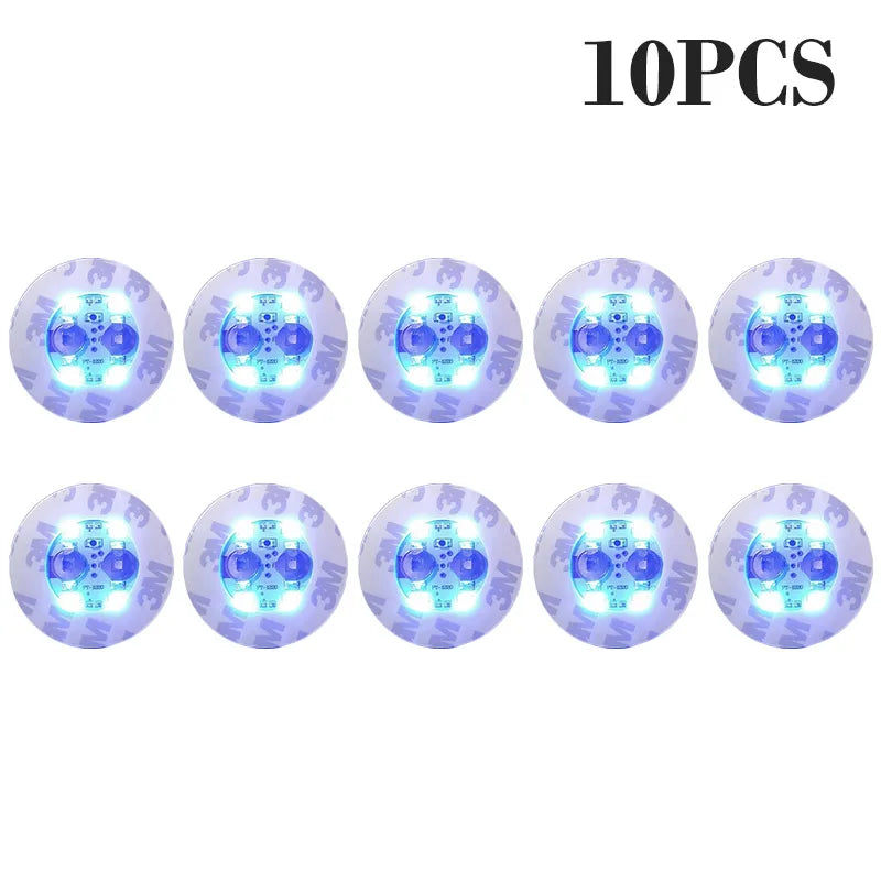 100-Pack LED Tableware Mats & Luminous Cup Stickers — Colorful Flashing Bottle Coasters for Bar, Stall, and Party Lighting