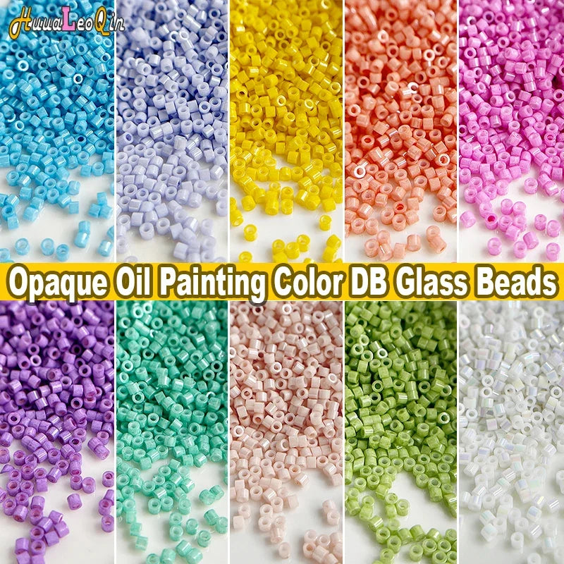 Oil Painting Color Glass Seed Beads - 11/0 Loose Spacer Beads for DIY Jewelry Making, Sewing & Craft Accessories