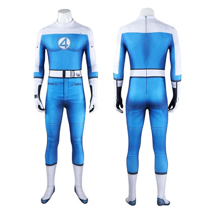 Fantastic Four Thing & Reed Richards Cosplay Costume – Blue Invisible Man Jumpsuit for Halloween & Superhero Events
