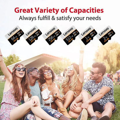 Original Lenovo Micro SD Card – 1TB, 2TB, 512GB, 128GB High-Speed TF Card V30 U3 for Tablet, PS4, Switch & PC