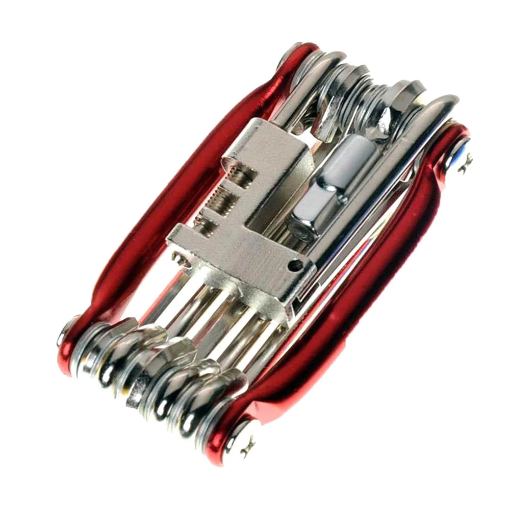 10-in-1 Multifunction Bicycle Repair Kit – MTB Bike Wrench, Screwdriver, Chain & Spoke Tools
