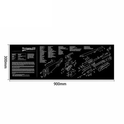 Gun Cleaning Rubber Mat Mouse Pad – AR15, AK47, Remington 870, GLOCK Gen4/Gen5, CZ-75, P220, P226, P229, Beretta 92, 1911 3D Work Mat