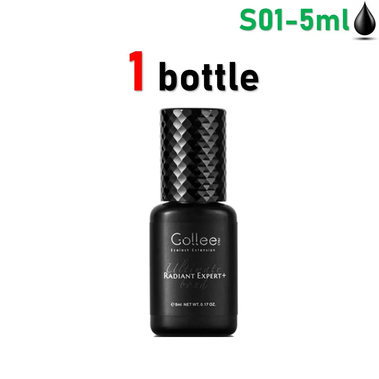 Gollee 0.5s Fast-Drying Eyelash Extension Glue – Waterproof Professional Adhesive for Salon Lashes
