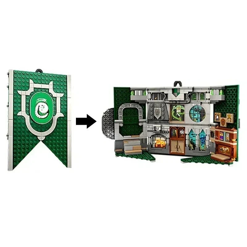Academy Flag Building Block Set - 4-Piece Collectible Toy Set for Teens & Adults