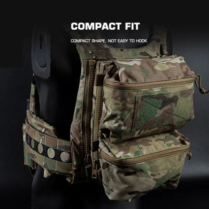 V5 FCPC Tactical Vest Backplate – Military Airsoft Hunting Plate Carrier with Sub-Package, Double Mag & Sundries Pouch