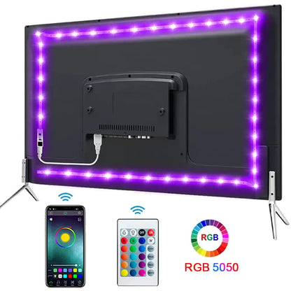 Bluetooth LED Strip Lights – Smart SMD 5050 with APP & Remote Control, Flexible Tape for TV Backlight & Home Decor