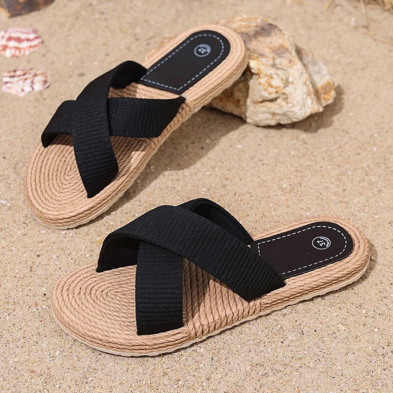 Women’s Lightweight Breathable House Slippers - Anti-Slip Summer Home & Beach Slides