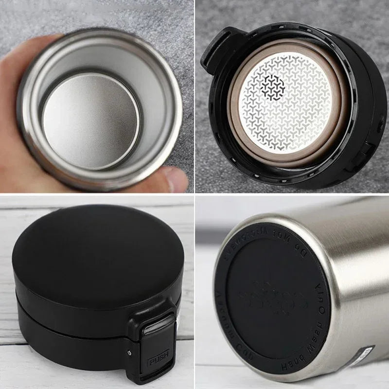 0.5L Thermal Mug - Double Wall 304 Stainless Steel Coffee Cup - Vacuum Flask Thermos Water Bottle - Leak-Proof Tea and Coffee Mug