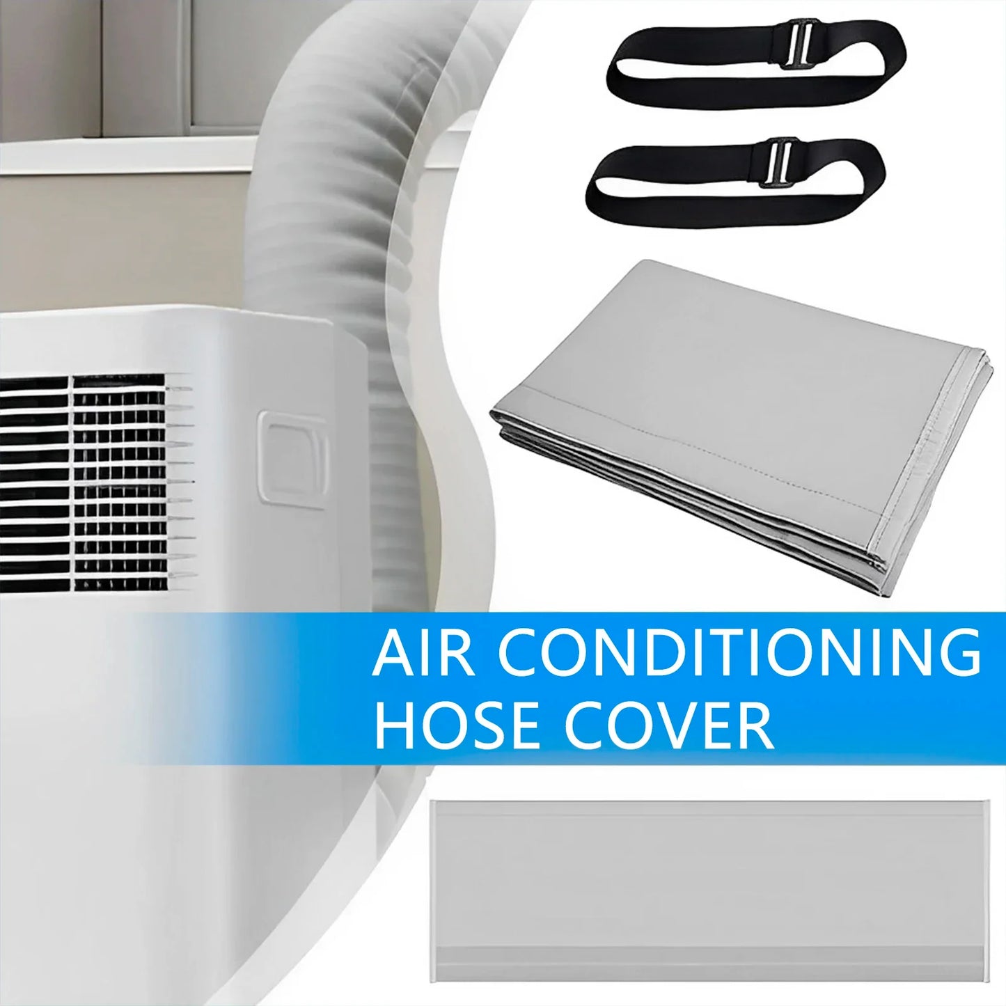 Universal Air Conditioner Hose Cover — Waterproof, Dustproof, Heat-Insulating Exhaust Pipe Wrap, Portable Protection
