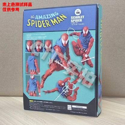 CT Toys Mafex 186 Scarlet Spider Action Figure – Amazing Spider-Man Comic Anime Model Gift Toy