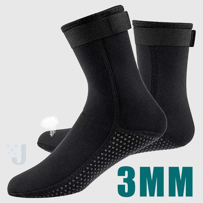 3mm/5mm Neoprene Diving Socks – Non-Slip, Warm Patchwork Wetsuit Shoes for Adults, Surfing, Swimming & Snorkeling Boots