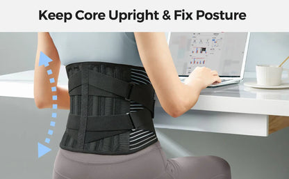 Double Pull Lumbar Support Belt — Orthopedic Waist Corset for Men & Women | Spine Decompression, Back Pain Relief & Waist Trainer Brace