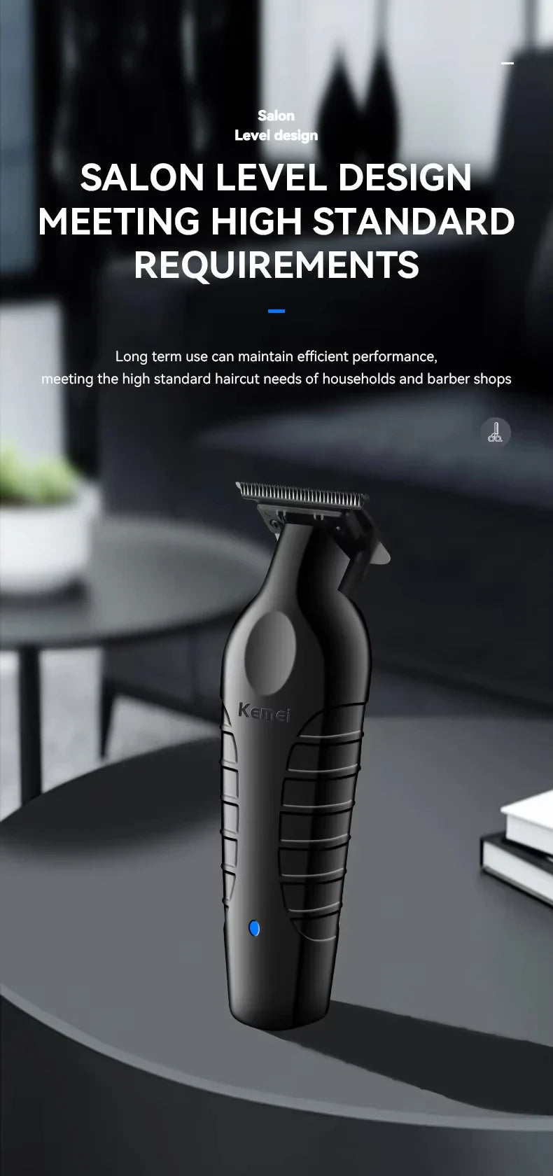 Kemei Professional Hair Clipper Kit – KM-2296, KM-2299, KM-1102 Electric Shaver & Cordless Trimmer for Men’s Hair Cutting