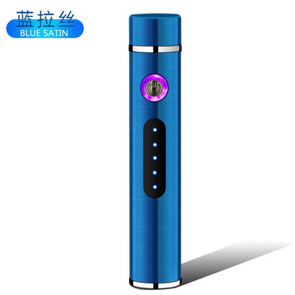 USB Rechargeable Cylindrical Dual Arc Plasma Lighter – Portable Metal Cigarette Lighter