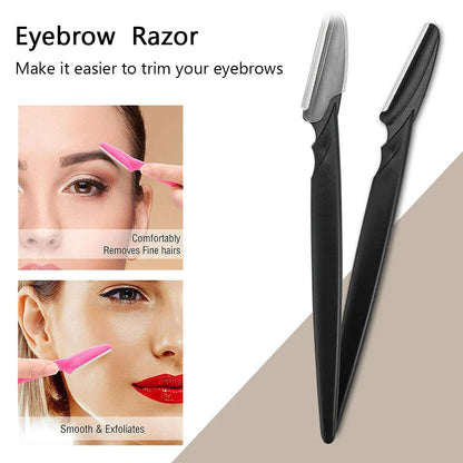 10/30/40PCS Eyebrow & Facial Razor for Women – Multipurpose Dermaplaning Exfoliating Tool with Precision Safety Cover, Beauty Grooming