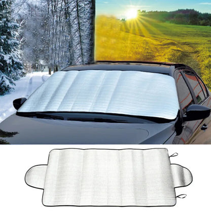 Universal 150cm x 70cm Car Windshield Cover - Auto Sunshade and Snow/Ice Protector for All Seasons