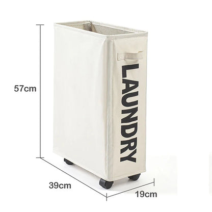 Large Capacity Laundry Basket with Wheels — Foldable Waterproof Storage Bag for Clothes, Yoga Mats, and Multifunctional Use