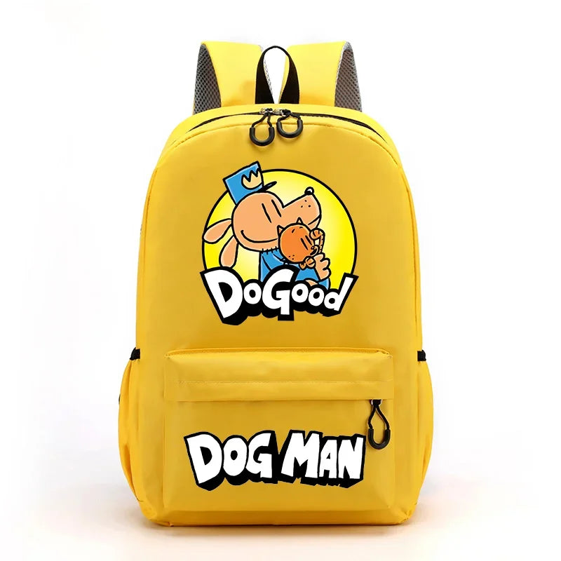 New Dog Man Kids Backpack — Large-Capacity Cartoon Schoolbag for Boys, Children’s School Supplies & Gifts
