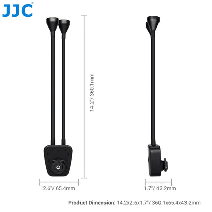 JJC LED Macro Arm Light — 10-Level Adjustable Brightness for Macro Photography, Compatible with Canon, Nikon, Sony, Olympus, Fujifilm DSLR