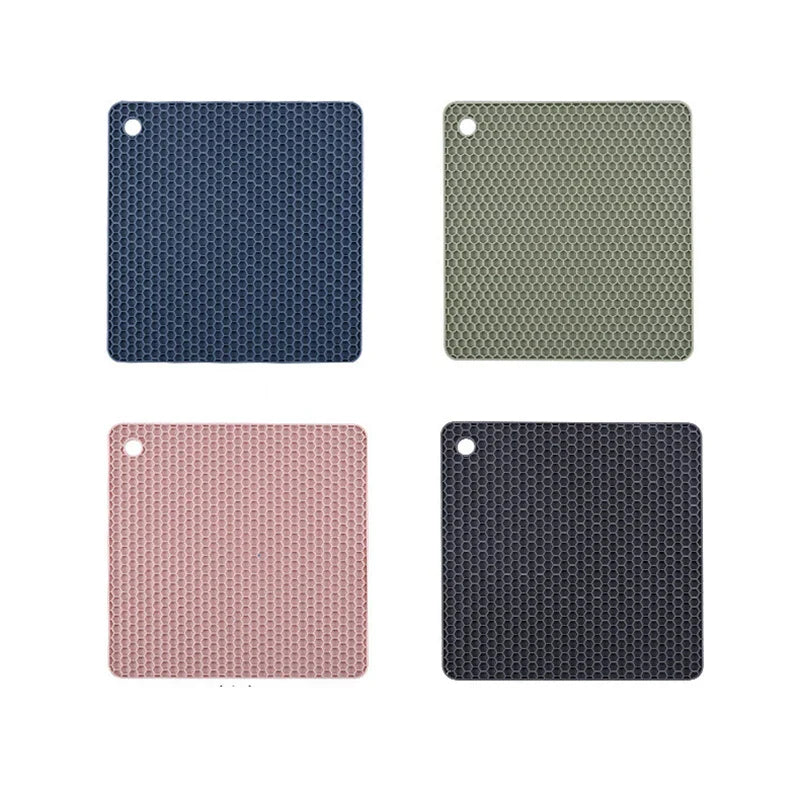 2/4 PCS Multifunction Heat Resistant Silicone Mats – Nonslip Drink Coasters, Pot Holders & Kitchen Placemats