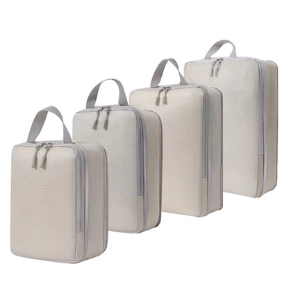4pcs Travel Packing Cubes | Portable Waterproof Clothes Organizer Bags for Suitcase & Handbag