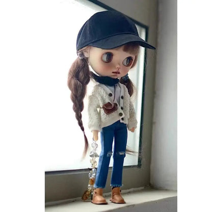 Casual DIY Doll Clothes — Handmade Cute T-Shirt, Vest & Jeans Outfit for Licca OB24/26/27 Dolls