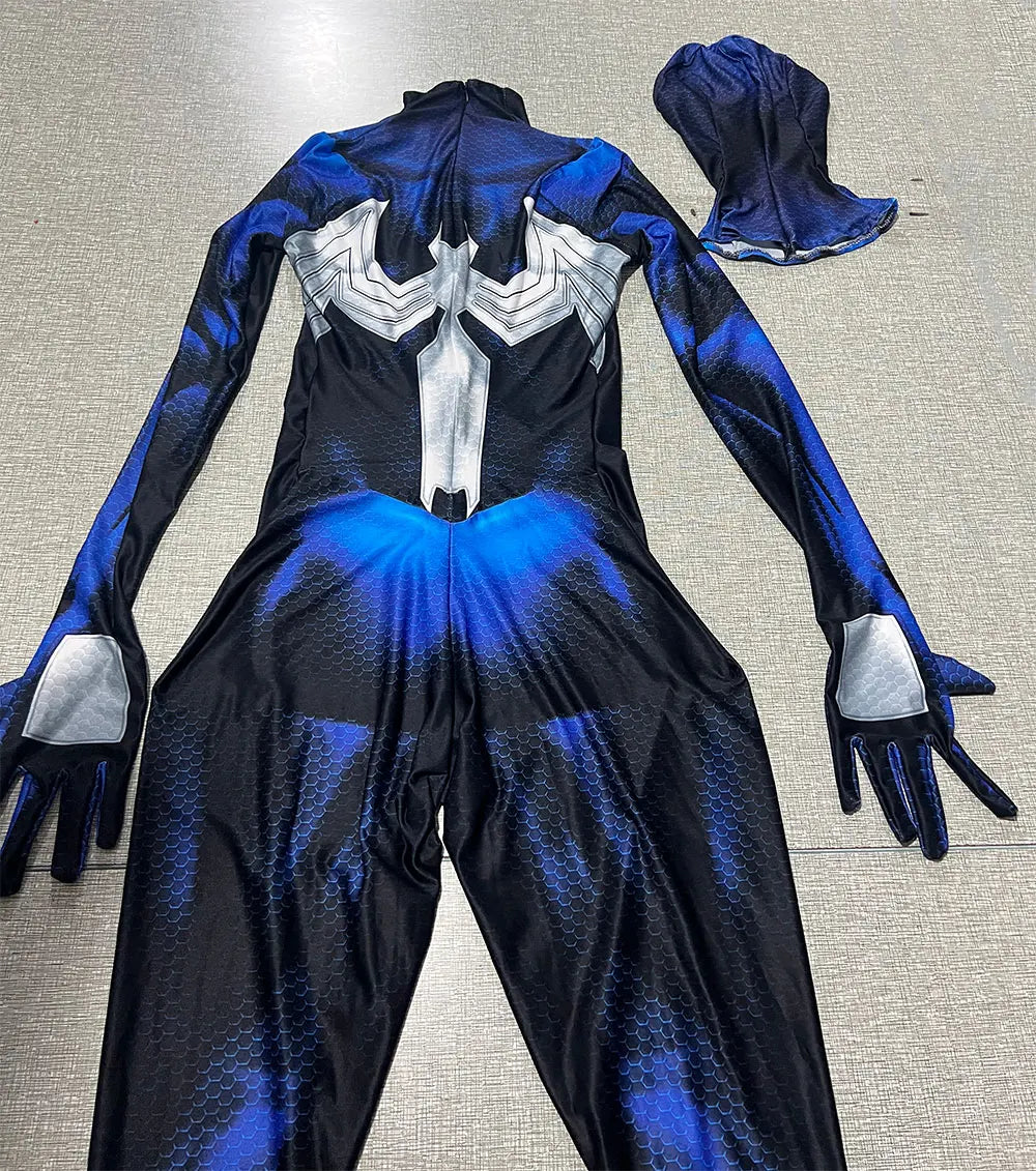 Men’s Spider-Man 2 Venom Cosplay Costume – Adult Zentai Bodysuit for Halloween & Party