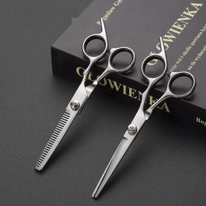 Pet Grooming Scissors Set – Professional Dog Hair Trimming Tools, Bent & Straight Scissors, Teddy Haircut Clippers
