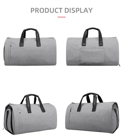 Convertible Garment Bag for Travel - Large Capacity Duffel with Shoe Pouch for Weekend & Business Trips (XM130)