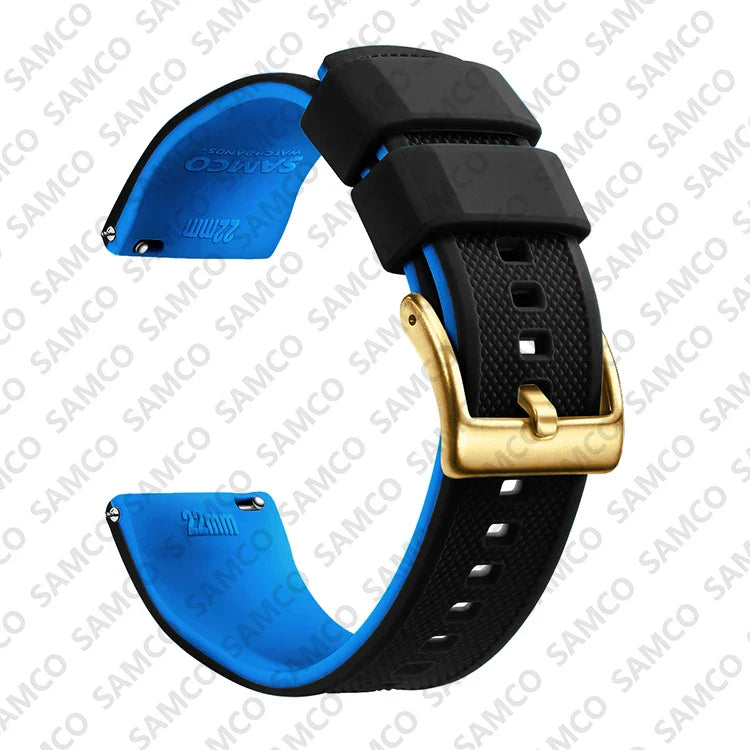 Premium Silicone Watch Band – Quick Release Rubber Strap, 18mm 20mm 22mm Replacement Watchband